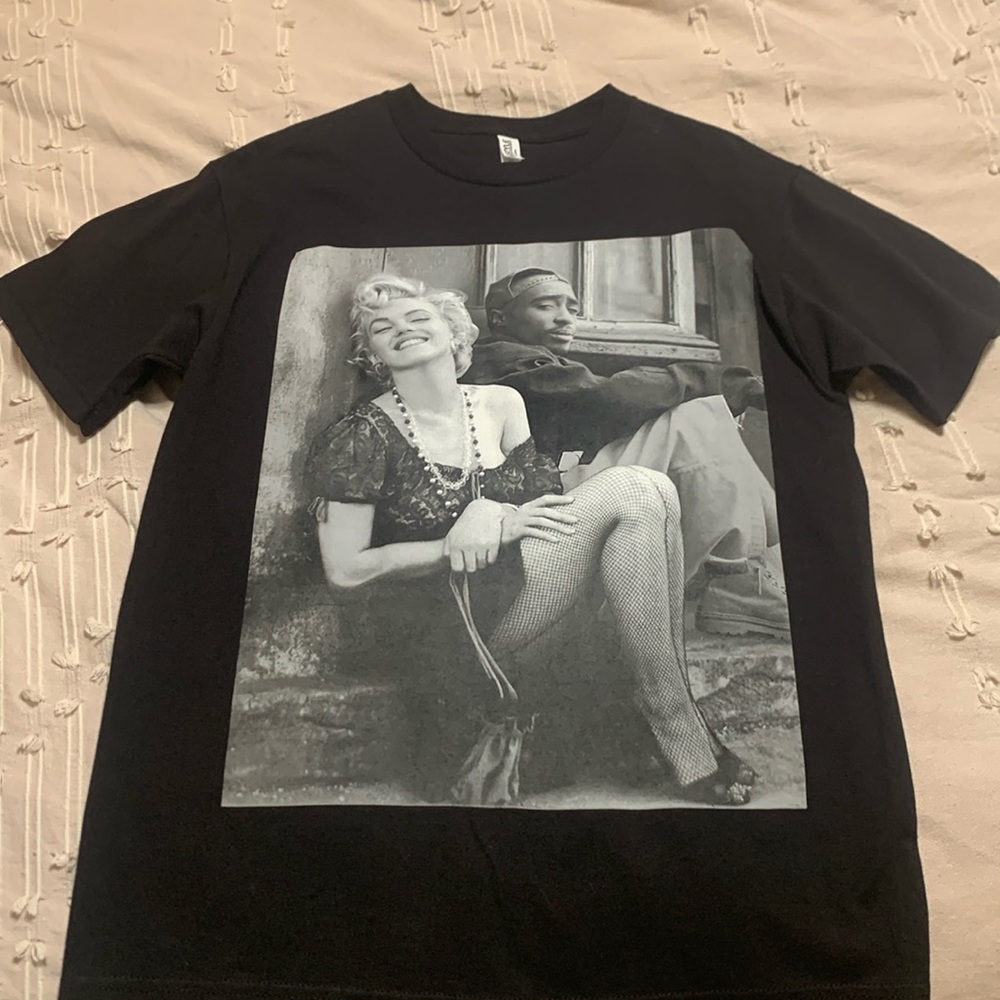 black 2pac & marilyn monroe tee {CUSTOM}